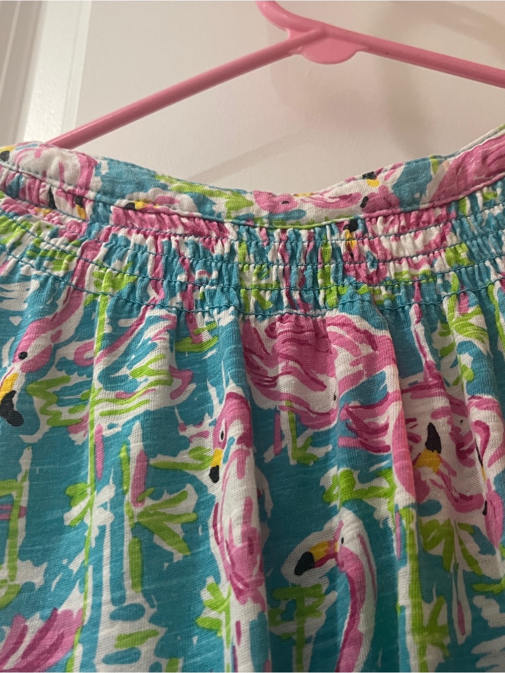 Caribbean Joe Flamingo Tropical Shift Dress Medium | Pink Blue Sleeveless Beach - Picture 2 of 16